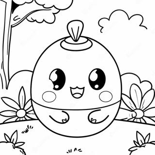 Tamagotchi In Een Tuin Kleurplaat 131644-64343