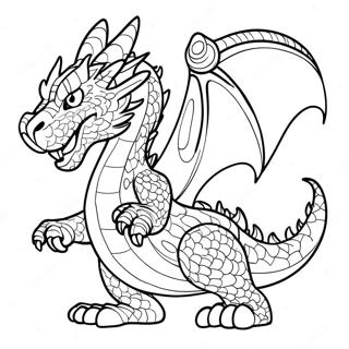 Fierce Kat Draak Brullend Kleurplaat 131721-64404