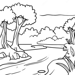 Mysterieus Rivieroever Kleurplaat 131797 64455