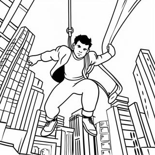 Tom Holland Swingend Door De Stad Kleurplaat 132080-64677