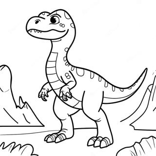 Fierce Velociraptor Dino Kleurplaat 132181 64758