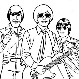 60s Rock And Roll Band Kleurplaat 132233-64803