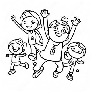Gonoodle Actieve Kinderen Kleurplaat 132568-65062