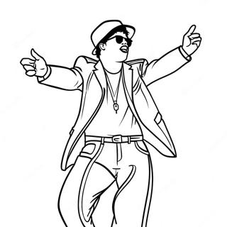 Bruno Mars Danst Kleurplaat 132695 65157