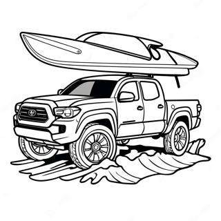 Toyota Tacoma Met Een Surfplank Kleurplaat 132748 65201