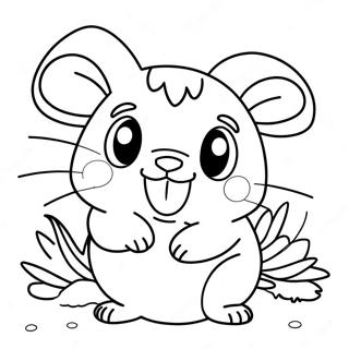 Hamtaro Kleurplaten