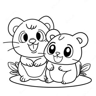 Hamtaro En Bijou Kleurplaat 133005-65401