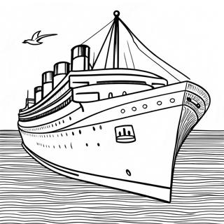 Gedetailleerde Britannic Oceaanlijn Kleurplaat 133055-65434