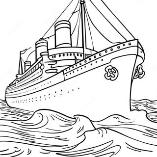 Britannic In Stormachtige Zeeen Kleurplaat 133056-65437