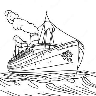 Britannic In Stormachtige Zeeen Kleurplaat 133056-65440