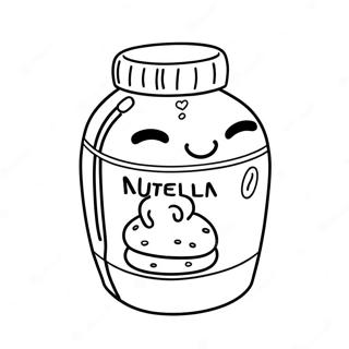 Schattige Nutella Pot Kleurplaat 133080-65449