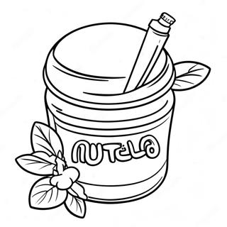 Schattige Nutella Pot Kleurplaat 133080-65451