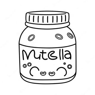 Schattige Nutella Pot Kleurplaat 133080-65452