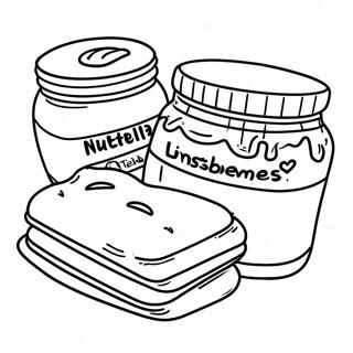 Nutella En Brood Kleurplaat 133081-65455