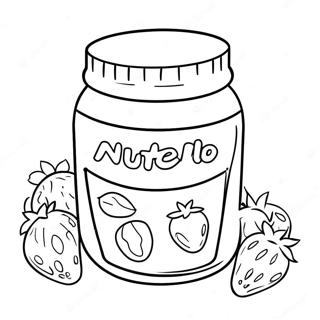 Nutella Met Aardbeien Kleurplaat 133082-65457