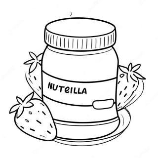 Nutella Met Aardbeien Kleurplaat 133082-65459