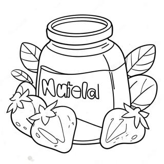 Nutella Met Aardbeien Kleurplaat 133082-65460