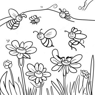 Zoemende Bijen In Een Veld Kleurplaat 133161-65523