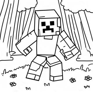 Minecraft Zombie In Een Bos Kleurplaat 133263-65580