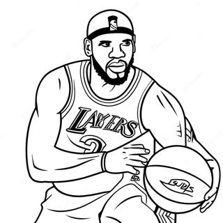 Lebron James In Actie Kleurplaat 133288-65615