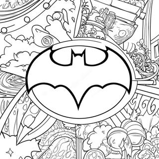 Vintage Batman Logo Kleurplaat 133313 65632