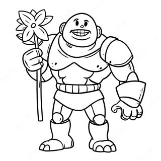 Ijzeren Golem Met Een Bloem Kleurplaat 133596-65854