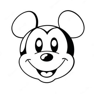 Mickey Mouse Gezicht Kleurplaat 133619-65863