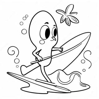 Kleurplaat Van Peely Met Een Surfplank 133649 65899