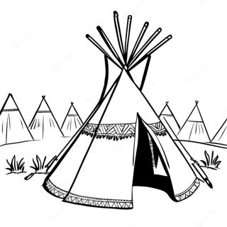 Teepee Kleurplaten