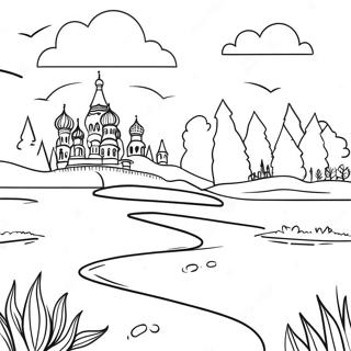 Prachtig Russisch Landschap Kleurplaat 133728 65958