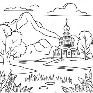 Prachtig Russisch Landschap Kleurplaat 133728 65959