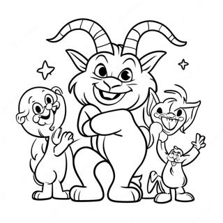 Speelse Krampus Met Kinderen Kleurplaat 133803 66013
