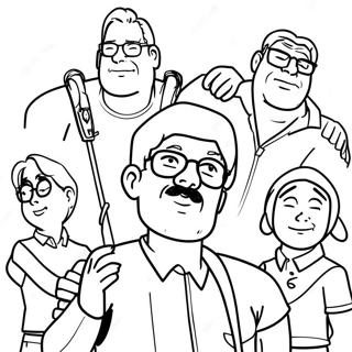 Avontuurlijke King Of The Hill Personages Kleurplaat 133828-66029