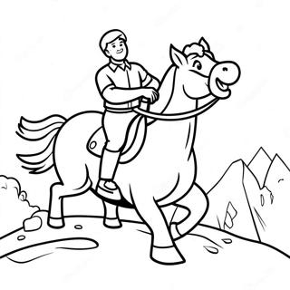 Dynamische King Of The Hill Actie Scene Kleurplaat 133830 66038