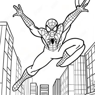 Spider Man Die Door De Stad Slingert Kleurplaat 134086 66227