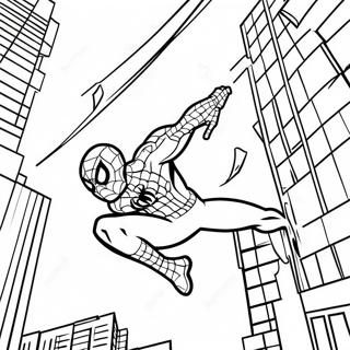 Spider Man Die Door De Stad Slingert Kleurplaat 134086 66228