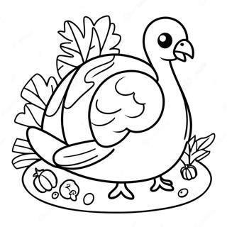 Kleurplaat Van Thanksgiving Kalkoen 134162-66287