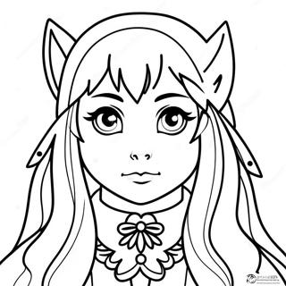 Mysterieus Wolf Meisje Anime Kleurplaat 134241-66359