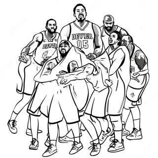 Denver Nuggets Spelers In Actie Kleurplaat 134418 66496