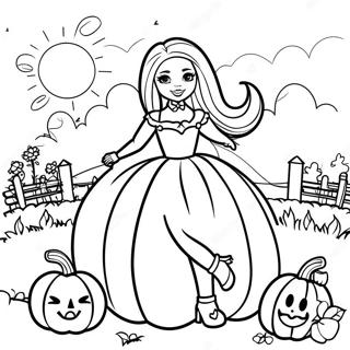 Pompoen Patch Barbie Kleurplaat 134547-66597