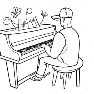 Tyler The Creator Piano Spelend Kleurplaat 134754-66757