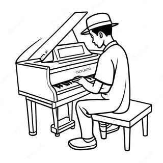 Tyler The Creator Piano Spelend Kleurplaat 134754-66759