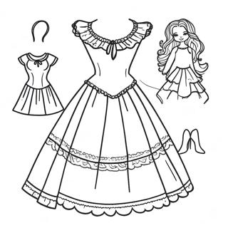 Vintage Papieren Pop Verkleden Kleurplaat 134805-66796