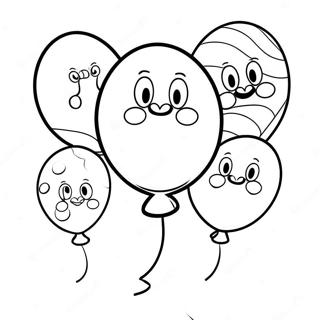 Spannende 8e Verjaardag Ballonnen Kleurplaat 135241-67139