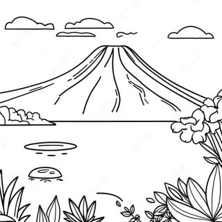 Kleurplaat Van De Prachtige Taal Vulkaan 135341-67209