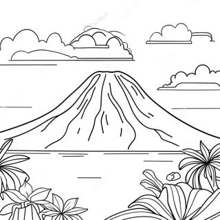 Kleurplaat Van De Prachtige Taal Vulkaan 135341-67210