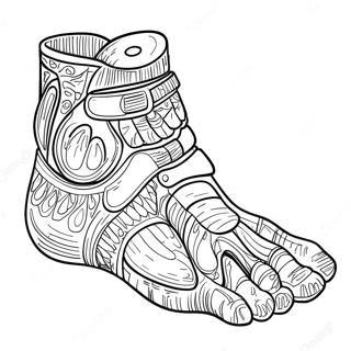 Gedetailleerde Voetanatomie Kleurplaat 135470-67317
