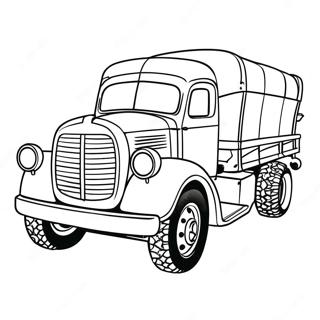 Klassieke Truck & Oude Truck Kleurplaten