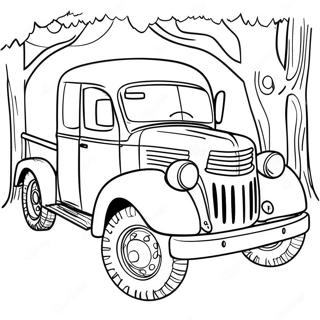 Rustieke Oude Truck Kleurplaat 135674-67471