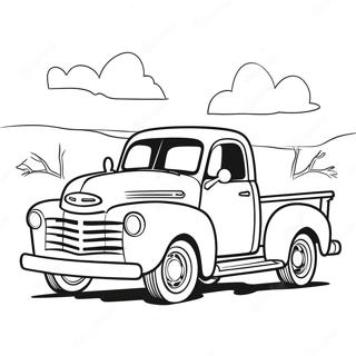 Kleurrijke Klassieke Pickup Truck Kleurplaat 135675-67474